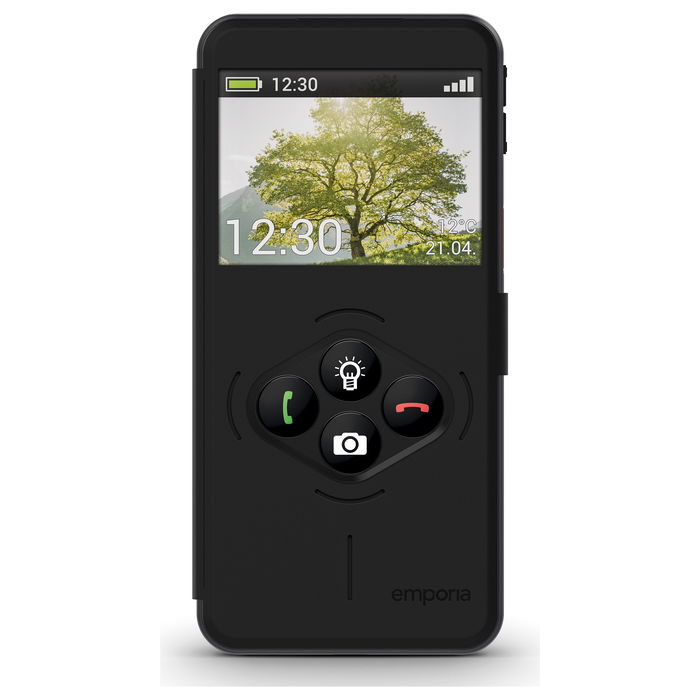 Emporia SMART.7 Lite Smartphone Desbloqueado - 6 GB RAM, 128 GB de Almacenamiento, Color Negro (Black)