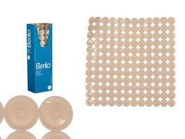 Berilo Alfombra Baño Antideslizante Ladrillo Beige 6 x 55 x 6 cm (Set de 6)