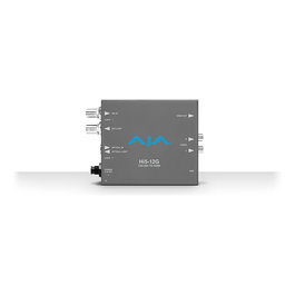 AJA Hi5-12G Conversor de Vídeo 12G-SDI a HDMI con Audio, 4K/12G, 4096x2160, Compatible con 480i/576i/720p/1080i/1080p/2160p, BNC a HDMI + RCA, Gris