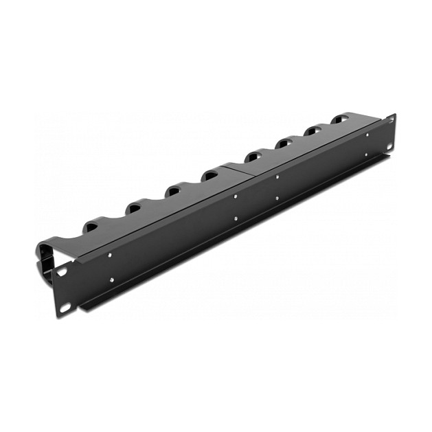 DeLOCK Panel de gestión de cables 19″ con 10 rutas cerradas 1U Negro DeLOCK Panel de gestión de cables 19″ con 10 rutas cerradas 1U Negro