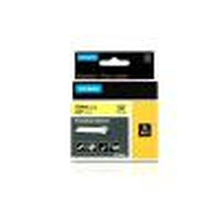Dymo Rhino Cinta de Etiquetas de Nylon Flexible Negro sobre Amarillo 19mm x 3,5m Dymo Rhino Cinta de Etiquetas de Nylon Flexible Negro sobre Amarillo 19mm x 3,5m