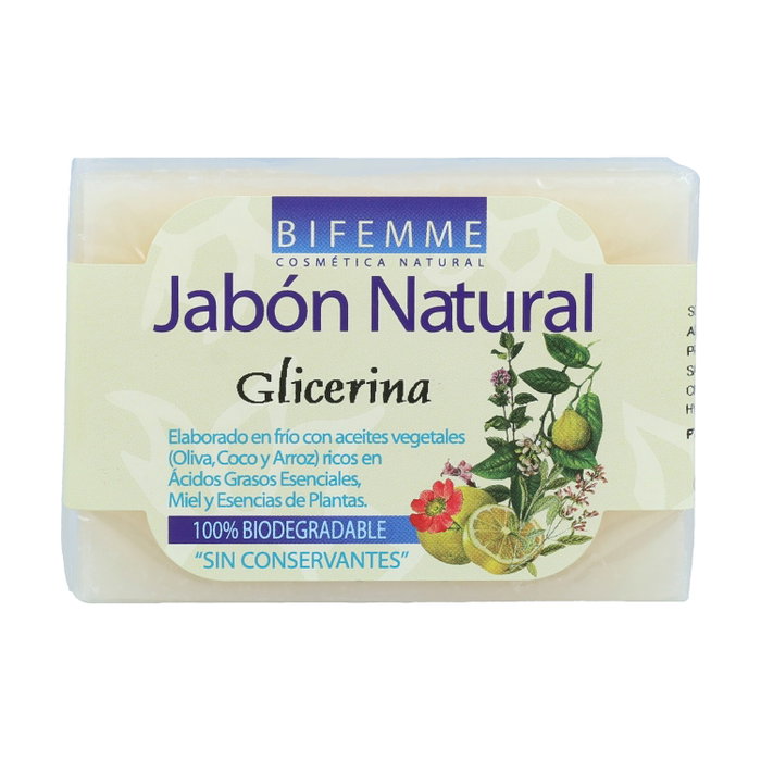 Bifemme Jabón de Glicerina 100g - Calmante para Pieles Irritadas Bifemme Jabón de Glicerina 100g - Calmante para Pieles Irritadas