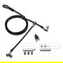 Kensington Notebookschloss 3en1 Twin Head - Candado con cable universal de seguridad para portátil, acero al carbono, llave incluida