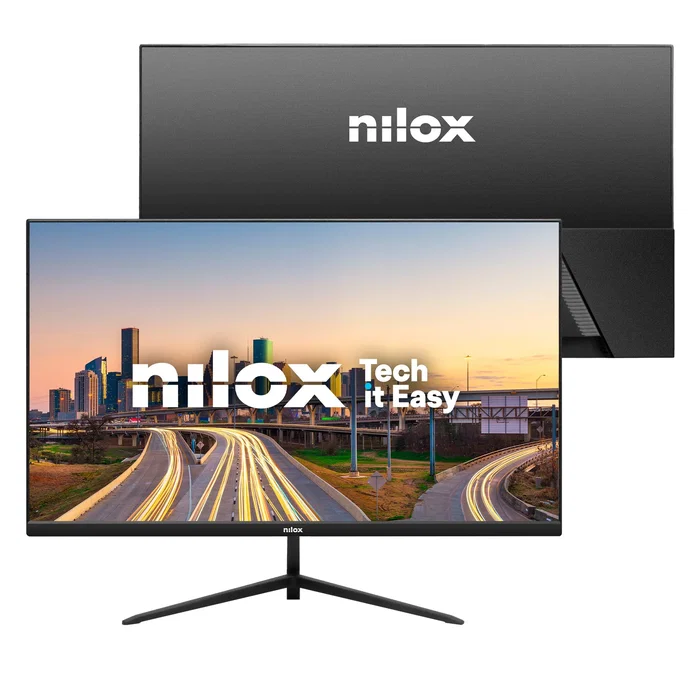 Nilox Monitor NXM22FHD1202 21.5" (54.6 cm) IPS Full HD 1920x1080 120Hz 4ms 250cd/m² con VESA 75x75, Negro, Puertos HDMI y VGA