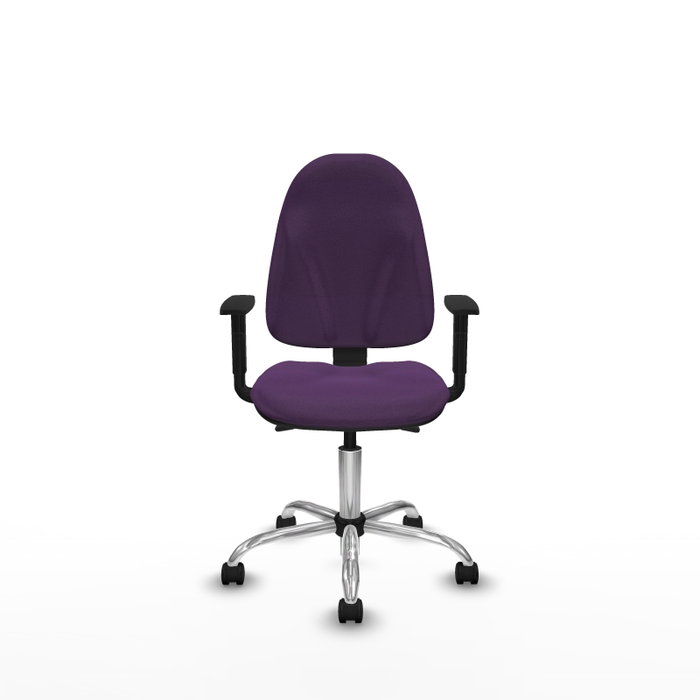 PIQUERAS Y CRESPO Silla de oficina Algarra con mecanismo Asincro en Morado