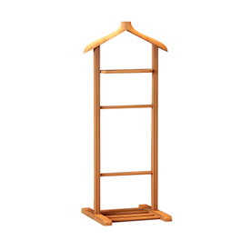 Hanah Home Perchero Beta Single - Natural, 100% Madera Maciza, Color Nogal