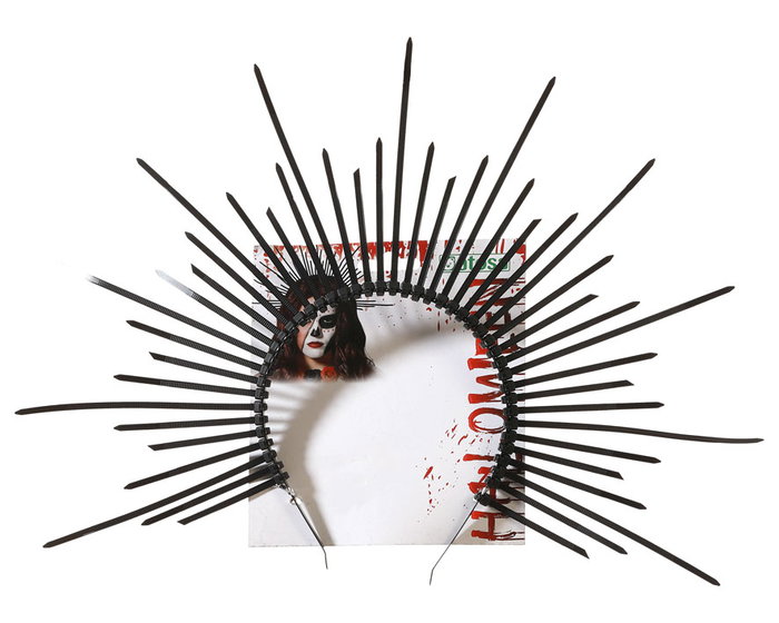 Tiara Negra Con Puntas Para Disfraz De Catrina Y Día De Los Muertos