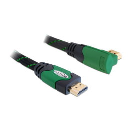 DeLOCK Cable HDMI High Speed 1.4 de 3m, 4K, 3D, Negro/Verde