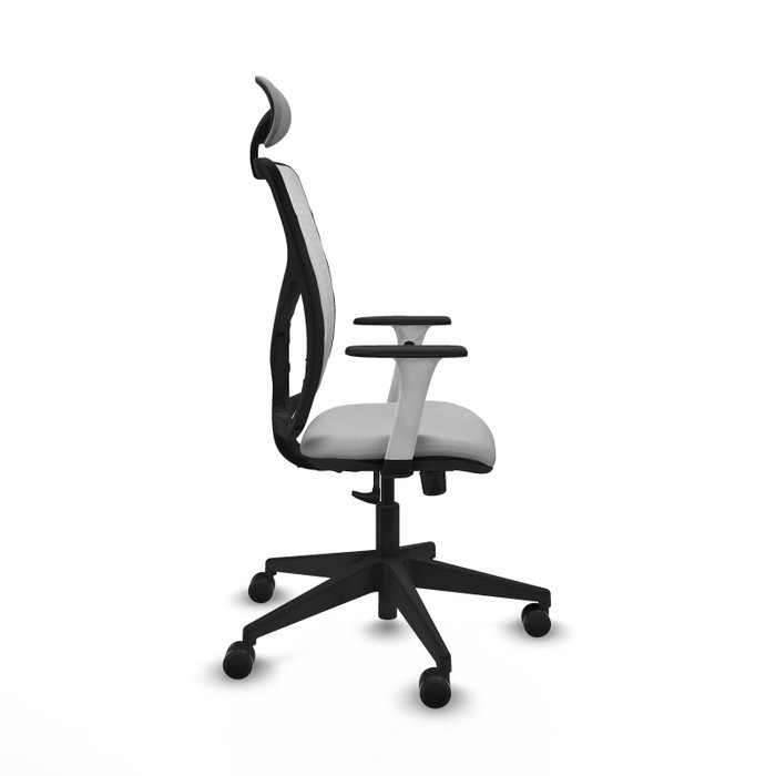 PIQUERAS Y CRESPO Silla de oficina Motilla con mecanismo Sincro, Gris claro y Blanco PIQUERAS Y CRESPO Silla de oficina Motilla con mecanismo Sincro, Gris claro y Blanco