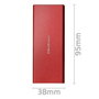 QOLTEC Carcasa de disco M.2 USB 3.0 en aluminio, roja