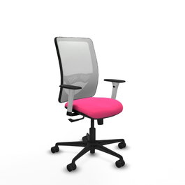 PIQUERAS Y CRESPO Silla de oficina Zulema Rosa y Blanco