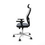 PIQUERAS Y CRESPO Silla de oficina Jorquera con mecanismo Sincro/Traslack, Gris y Blanco