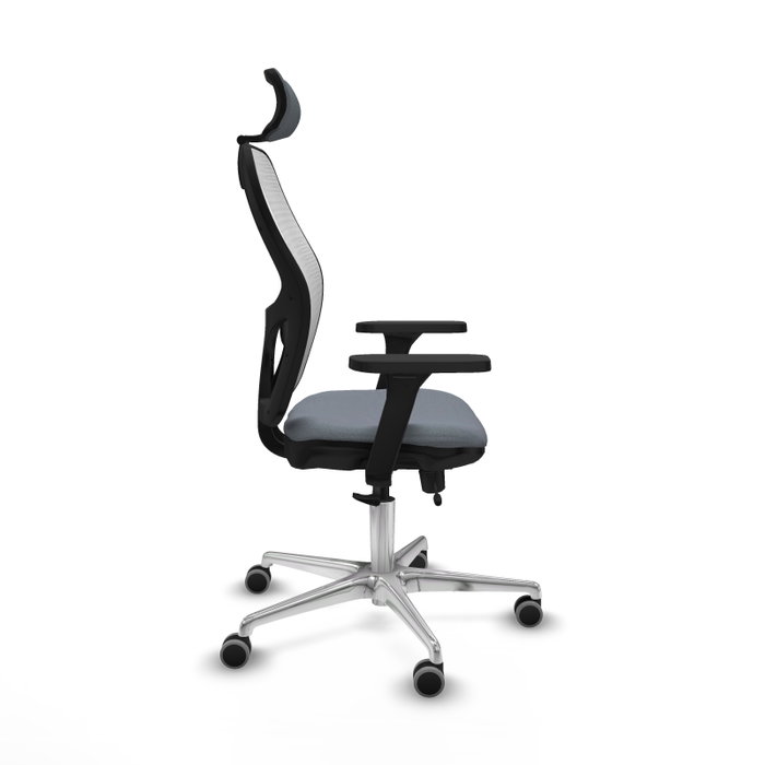 PIQUERAS Y CRESPO Silla de oficina Jorquera con mecanismo Sincro/Traslack, Gris y Blanco