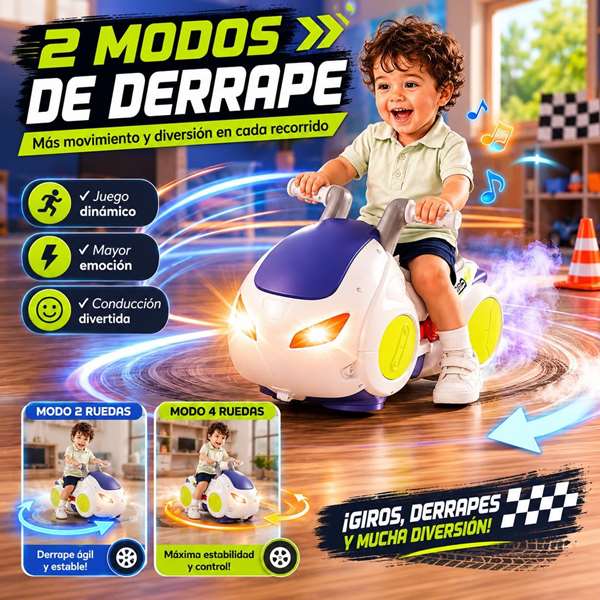 Hola Correpasillos Moto Racing con luces y sonidos