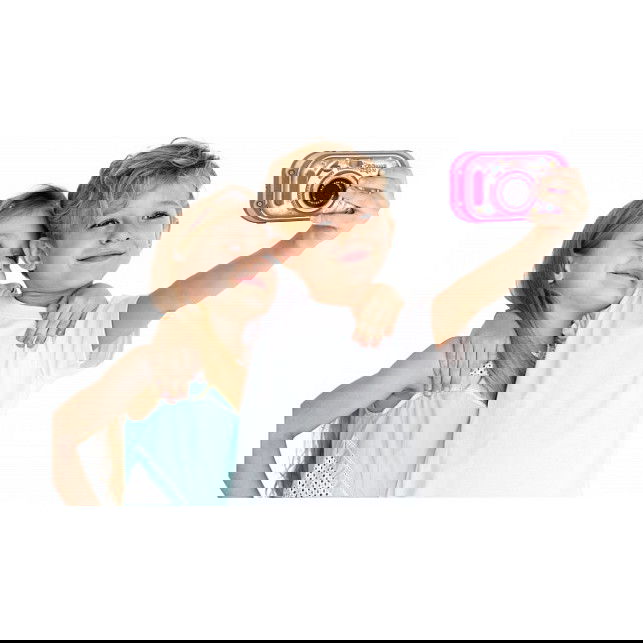 VTech Kidizoom Touch 5.0 Cámara Digital para Niños de 5 a 12 Años Rosa, Pantalla Táctil 3.5", 5 MP, Grabación de Video, Incluye Pilas, Correa y Auriculares