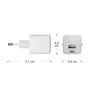 DBramante1928 CH18EUWH7095 Adaptador Cargador USB-C 25W, 1 USB-C + 1 USB-A, Blanco, Clavija EU, Entrada 110-240V, para Dispositivos Móviles