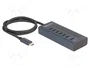 DeLOCK 64288 Hub USB con 7 puertos Type-C de 10 Gbps y PD 20W