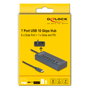 DeLOCK 64288 Hub USB con 7 puertos Type-C de 10 Gbps y PD 20W