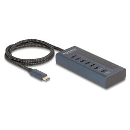 DeLOCK 64288 Hub USB con 7 puertos Type-C de 10 Gbps y PD 20W
