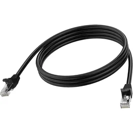 Vision TC 2MCAT6A/BL Cable de Red 2 m Cat6a U/UTP (UTP) 10 Gbps, Conectores RJ-45 Macho Rectos, Negro