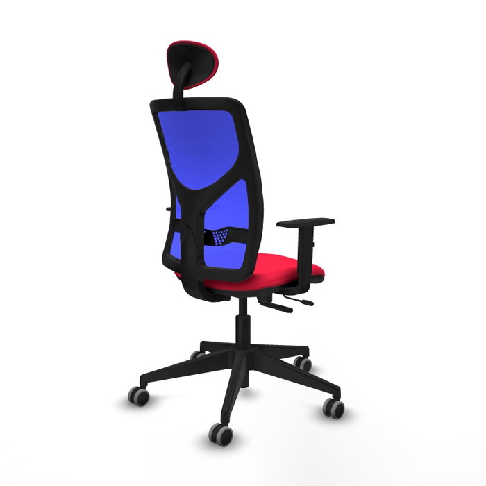 PIQUERAS Y CRESPO Silla de oficina Motilla con mecanismo Sincro/Traslack, Rojo y Azul PIQUERAS Y CRESPO Silla de oficina Motilla con mecanismo Sincro/Traslack, Rojo y Azul