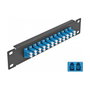 DeLOCK Panel de parcheo LWL 12 puertos LC Duplex 10 pulgadas negro