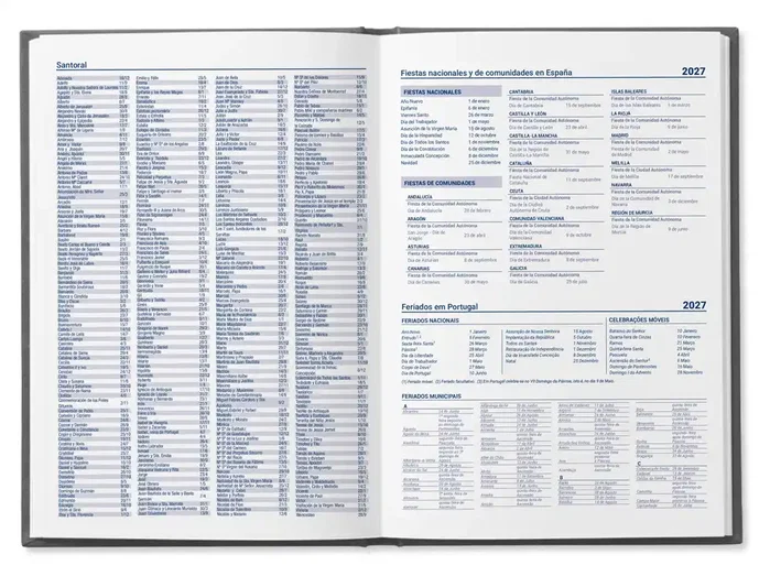 Liderpapel Agenda de oficina 2027 A5 semana vista celeste