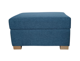 DKD Home Decor Reposapies Azul 50 x 40 x 70 cm Poliester Madera