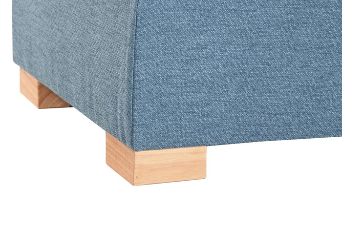 DKD Home Decor Reposapies Azul 50 x 40 x 70 cm Poliester Madera