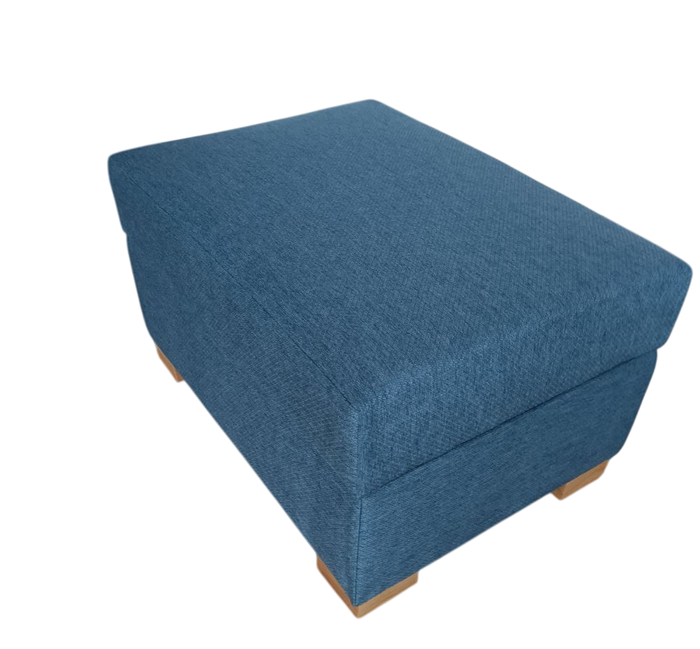 DKD Home Decor Reposapies Azul 50 x 40 x 70 cm Poliester Madera