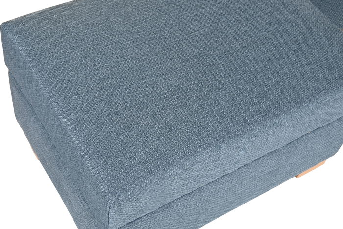 DKD Home Decor Reposapies Azul 50 x 40 x 70 cm Poliester Madera