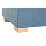 DKD Home Decor Reposapiés de Poliéster Azul con Almacenaje Interior