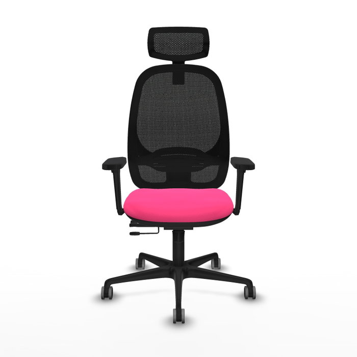 PIQUERAS Y CRESPO Silla de oficina Cilanco Rosa con Malla Negra PIQUERAS Y CRESPO Silla de oficina Cilanco Rosa con Malla Negra