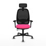 PIQUERAS Y CRESPO Silla de oficina Cilanco Rosa con Malla Negra