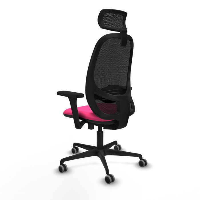 PIQUERAS Y CRESPO Silla de oficina Cilanco Rosa con Malla Negra PIQUERAS Y CRESPO Silla de oficina Cilanco Rosa con Malla Negra