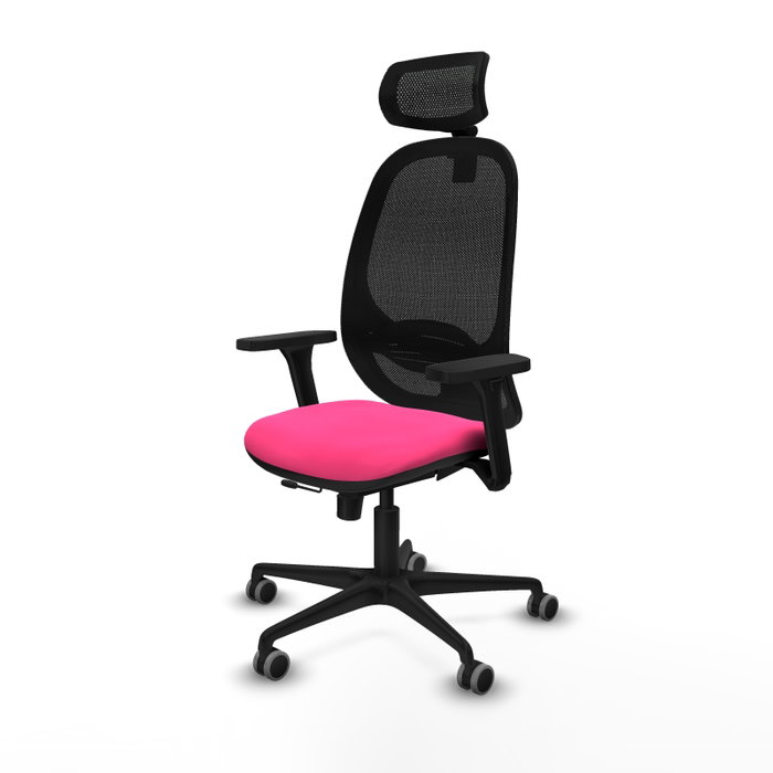 PIQUERAS Y CRESPO Silla de oficina Cilanco Rosa con Malla Negra PIQUERAS Y CRESPO Silla de oficina Cilanco Rosa con Malla Negra
