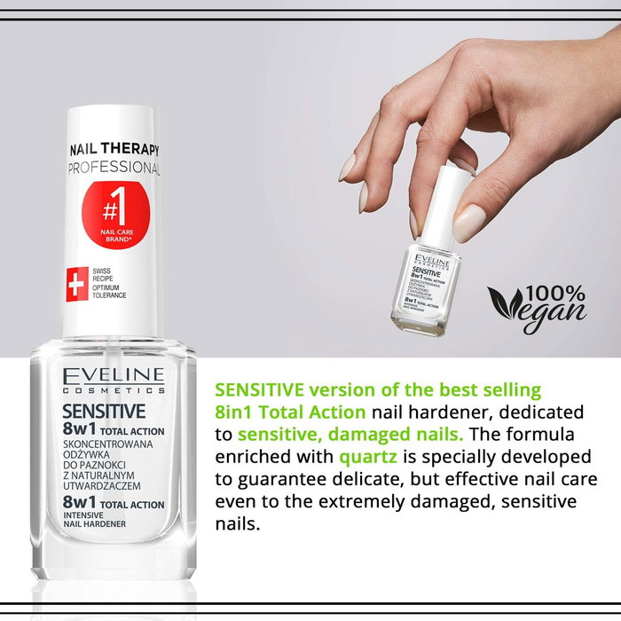 Eveline Nail Therapy Acondicionador Total Action 8 En 1 Sensitive 12ml