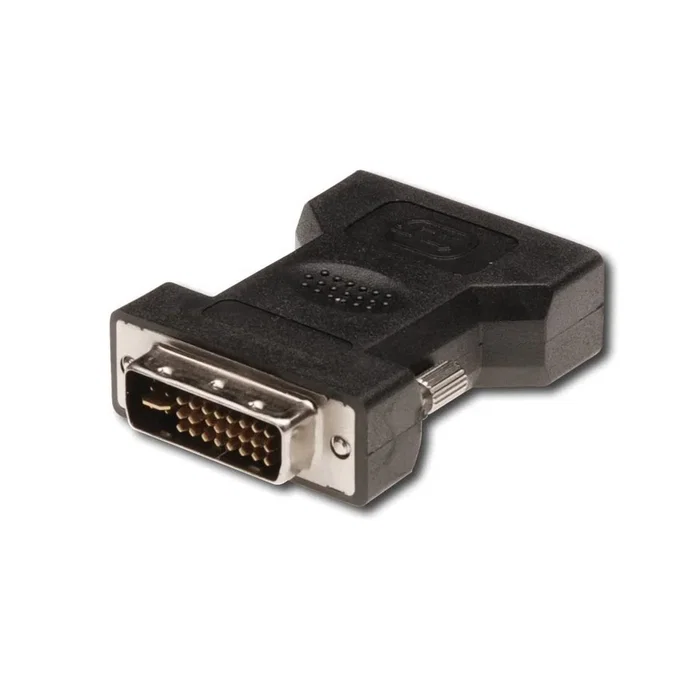 Ewent Adaptador DVI-I Macho a VGA Hembra EC1250 para Conectar Portátil con Puerto DVI a Monitor VGA, 24+5 Pines, Negro