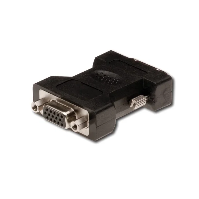 Ewent Adaptador DVI-I Macho a VGA Hembra EC1250 para Conectar Portátil con Puerto DVI a Monitor VGA, 24+5 Pines, Negro