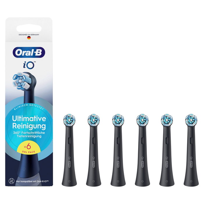 Oral-B Cabezales de Repuesto iO Ultimate Cleaning, 6 Unidades, Negro Oral-B Cabezales de Repuesto iO Ultimate Cleaning, 6 Unidades, Negro