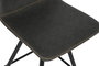 DKD Home Decor Taburete Gris Oscuro Negro Metal PU 50 x 93 x 41 cm (2 Unidades)