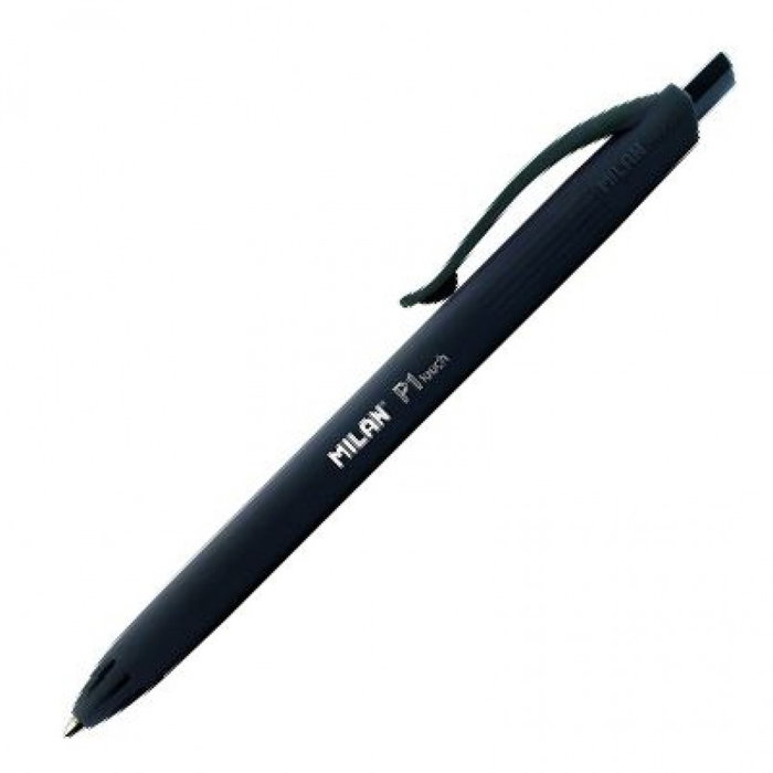 Milan Bolígrafo P1 Touch Negro, Set de 25 Unidades