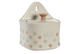 DKD Home Decor Salero de Gres Topitos Beige