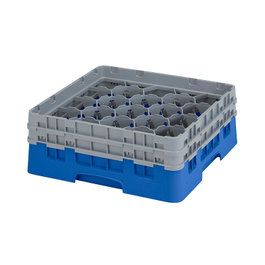 CAMBRO Cesta de lavado 20 compartimentos 2 alturas Azul