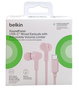 Belkin G3H0002HQPKV2 Auriculares con Cable USB-C, Audio Alta Fidelidad 10 mm, Micrófono Integrado, Resistencia IPX5, Incluye 5 Puntas de Silicona (Rosa)