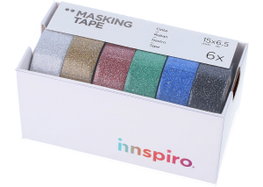 Innspiro Set 6 cintas masking tape Serie Glitter