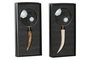 DKD Home Decor Lupa de Mano Forma Cuerno x3, Surtido de 2 Unidades