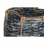 DKD Home Decor Set de 3 Cestas de Ratán Negro 52x52x60 cm