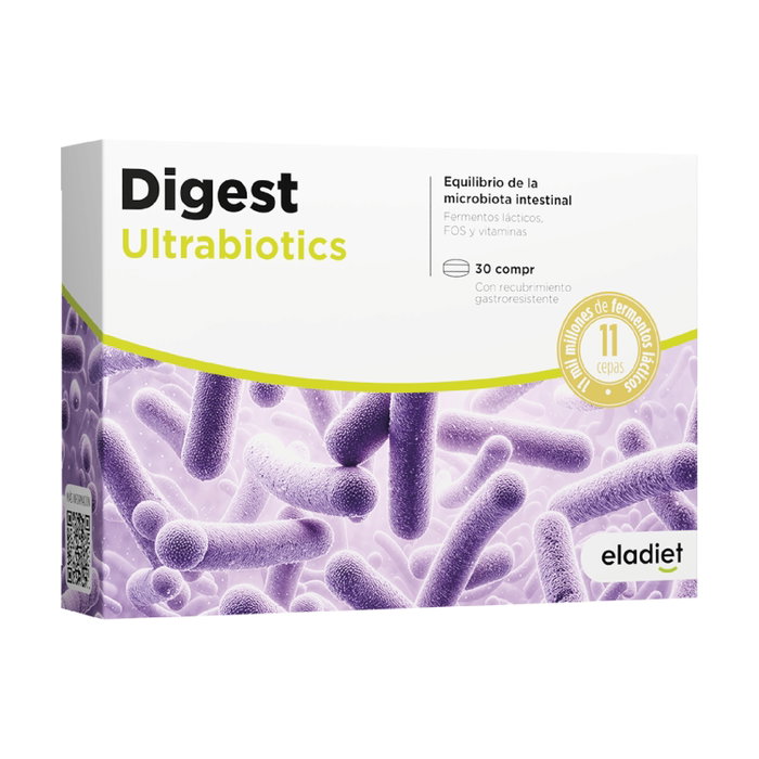 Eladiet Digest Ultrabiotics 30 Comprimidos Gastroresistentes Veganos con Probióticos y Prebióticos Eladiet Digest Ultrabiotics 30 Comprimidos Gastroresistentes Veganos con Probióticos y Prebióticos