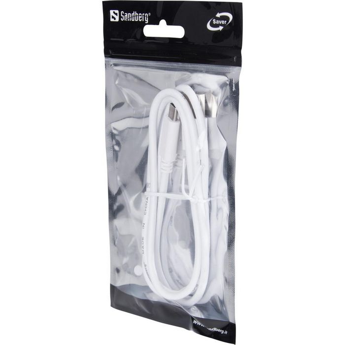 Sandberg 126-10 USB-C a USB-A 2.0 Cable de Carga y Datos 1M Sandberg 126-10 USB-C a USB-A 2.0 Cable de Carga y Datos 1M